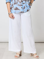 Lino Wide Leg Pant - White