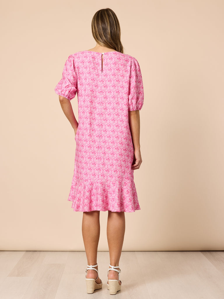 Floral Art Dress - Pink