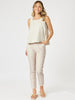 Alexis Gingham Print Pant - Natural
