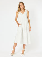Emanuella Sleeveless Dress - Ivory