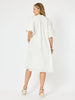 Emanuella Button Dress - Ivory