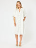 Emanuella Button Dress - Ivory