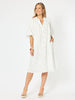Emanuella Button Dress - Ivory