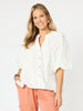 Emanuella Button up Top - Ivory