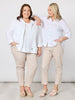 Alexis Gingham Print Pant - Natural