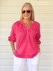 Mykonos Check Shirt - Peony