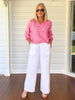 Lino Wide Leg Pant - White