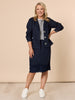 Ruffle Hem Skirt - Navy