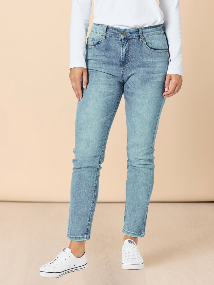 Marvel High Rise Stretch Jean - Denim
