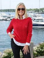 Hampton Cable Jumper - Red