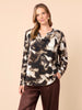 Venice Print Top - Espresso
