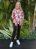 Dakota Floral Print Sheer Top - Blush Multi