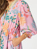 Mardi Gras Print Dress - Pink/ Multi