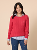 Hampton Cable Jumper - Red