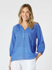 Mykonos Check Shirt-Sardinia Blue