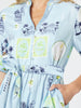 Destination Print Maxi Dress - Pale Blue