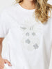 Sequin Silver Pineapple Tee - White/Silver gordon smith