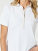 Polo Top - White/Natural gordon smith