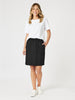Stitch Hem Detail Skirt - Black gordon smith
