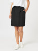 Stitch Hem Detail Skirt - Black gordon smith
