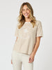 Cote D Azur Stripe Print Tee - Natural/White gordon smith