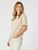 Cote D Azur Stripe Print Tee - Natural/White gordon smith