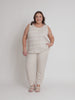 Patio Stripe Print Tank - Natural
