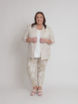 Morro Bay Pant - Natural / White