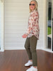 Arizona Floral Print Sheer Shirt - Natural Multi