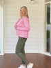 Montana Knit Collar Cardigan - Pink