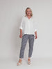 Alexis Gingham Print Pant - Navy