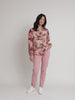 Dakota Floral Print Sheer Top - Blush Multi