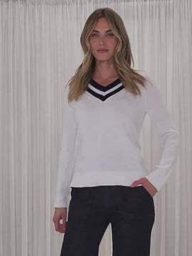 Princeton Knit Jumper - White