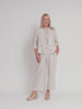 Danielle Linen Cropped Blazer - Natural