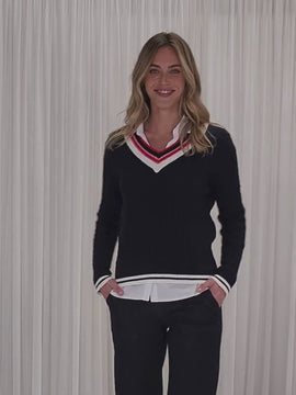 Oxford Cable Knit Jumper - Navy