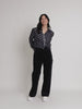 Melrose Velvet Straight Leg Jean - Navy