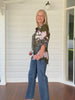 Colorado Floral Print Sheer Shirt - Khaki Multi