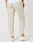 Jersey Waist Linen Pant - Natural