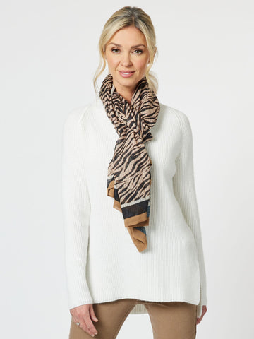 Kaitlyn V Neck Knit - Winter White