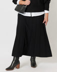 Kate Long Knit Skirt - Black