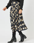 Marrakesh Print Skirt - Navy/Stone