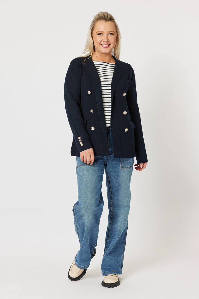 Lucy Knit Jacket - Navy