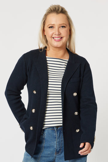 Lucy Knit Jacket - Navy